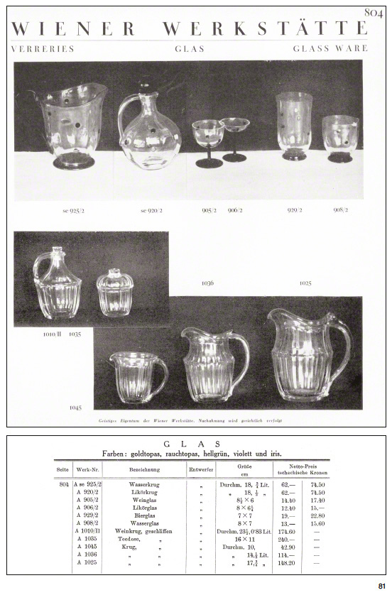 Wiener Werkstätte Katalog Katalog 1928